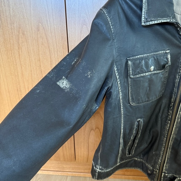 Vintage Motorcycle biker Leather Jacket unisex Fabric Life - Picture 9 of 16